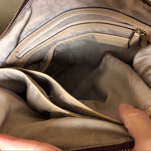 Gorgeous Red/Burgundy Large Michael Kors Purse - Picture 6 of 12